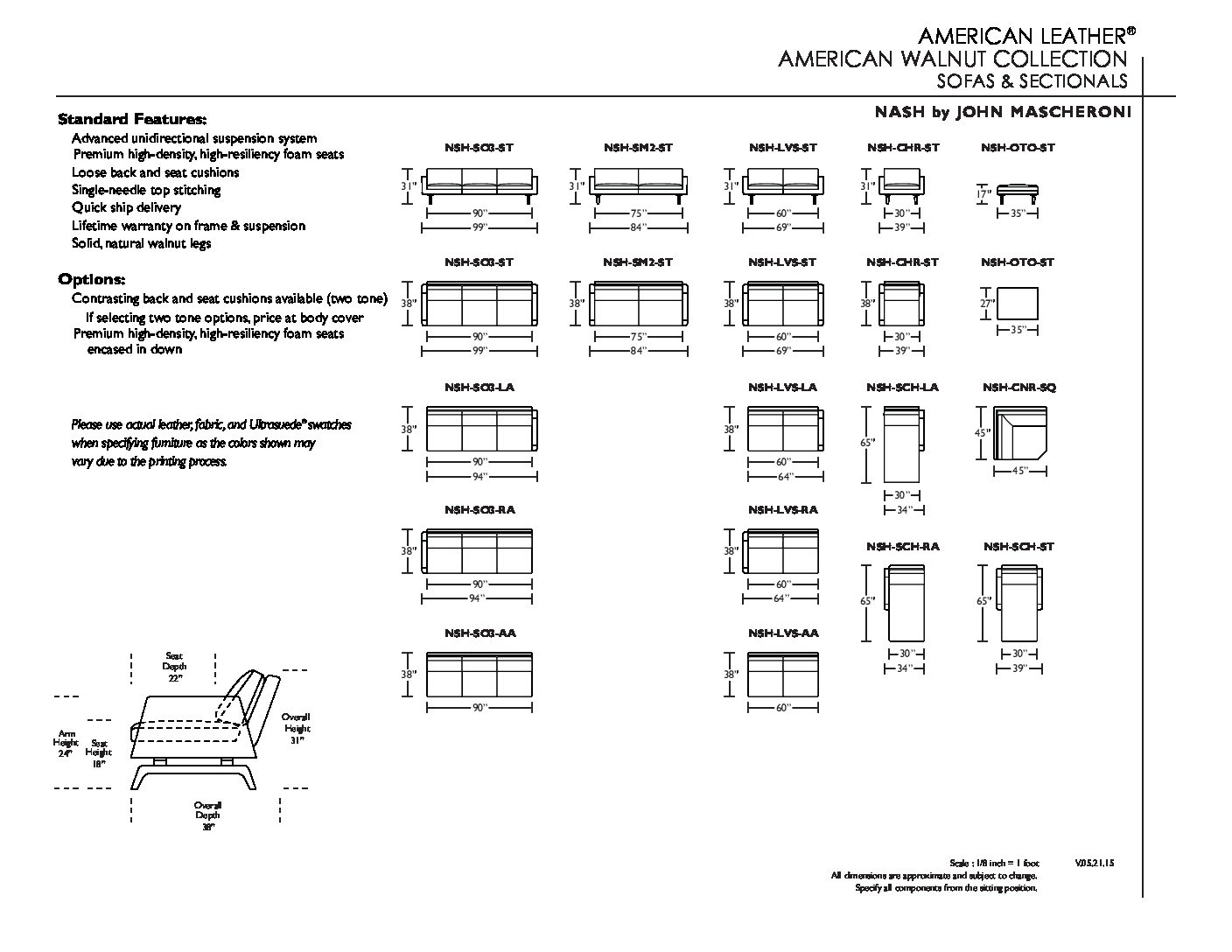 American Leather Nash - Ambiente Modern Furniture